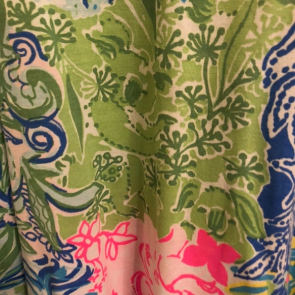 New LillyPulitzer Spaghetti Floral Tropical Dress w/ Tassel Tie Back Detail - Picture 5 of 6